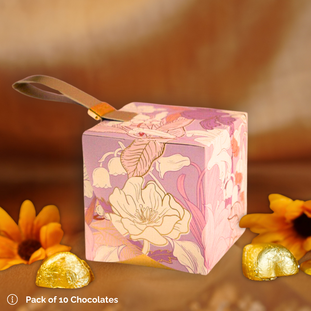 Make every celebration extra special with our Floral Elegance Chocolate Favors – a perfect fusion of luxury and charm. Featuring a beautifully designed floral box with a delicate handle, this exquisite favor is ideal for weddings, bridal showers, festive gatherings, and special occasions.