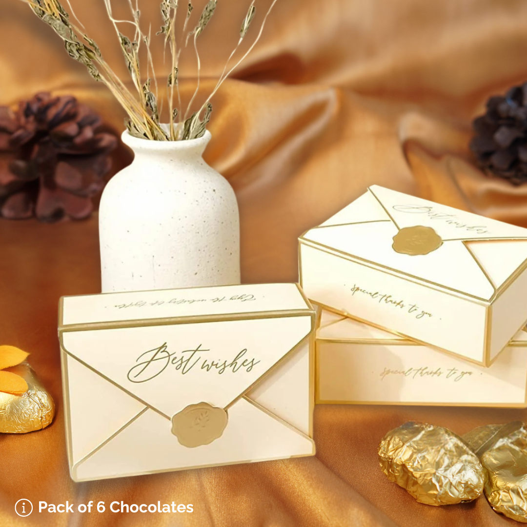 A Sweet Message of Love! Make your celebrations unforgettable with our Elegant Envelope Chocolate Favors, the perfect blend of sophistication and sweetness. Designed to resemble classic love letters, these exquisite favor boxes make a heartfelt gift for weddings, bridal showers, anniversaries, and special occasions.