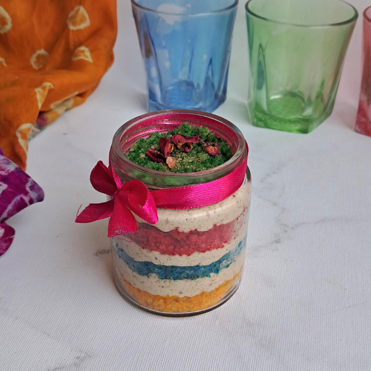 thandai jar cake for holi celebration, holi desserts, thandai cake